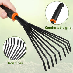 Garden Hand Tool Set - Stainless Steel Trowel Transplanter Cultivator for Planting, Weeding, Flowers Gardening with Ergonomic