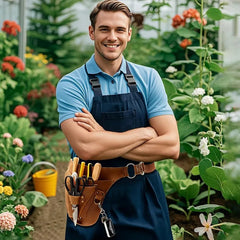 Leather Gardener Carry Pouch Florists Tool Belt Bag Gardener Holster Carpenter Holster Adjustable PU Multi Pocket Storage Bag