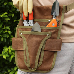 Garden Tool Belt Pouch Canvas Belt Tool Bag with Multiple Pocket Storage Waterproof Portable Men Women Durable Tool Bag