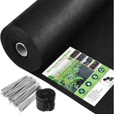A roll of thick non-woven weed barrier fabric 3.3 Feet x 100 Feet,3 Ounce(about 85.0 Gram)Heavy-duty weed barrier landscape fabr
