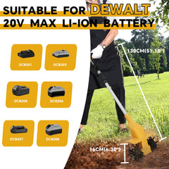 Brushless Tiller Cultivator 330RPM Cordless Electric Garden Cultivator Gardening Lawn Soil Cultivation for Dewalt 20V Battery