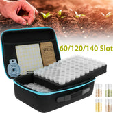 60/120/140 Slots Seed Storage Box Portable Clear Seed Organizer Sorting Seed Storage Box with Tweezer Funnel and Sticker