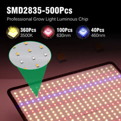 LED Grow Light Full Spectrum Phyto Lamp AC85-240V 40W For Indoor Grow Tent Plants Growth Light