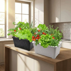 6 Holes Hydroponic Grower Kit Self Watering Plastic Nursery Pots Seedling Pots Thicken Versatile Cultivation Box