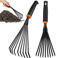 Garden Hand Tool Set - Stainless Steel Trowel Transplanter Cultivator for Planting, Weeding, Flowers Gardening with Ergonomic