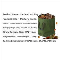 Garden Leaves Storage Bag Waterproof Canvas Storage Bag Life Sundries Flatable Garden Garbage Bag