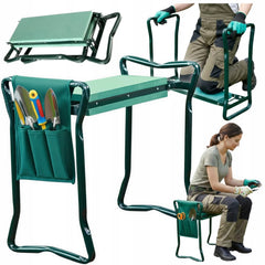 Foldable Garden Kneeling Stool and Tool Kit - Portable Outdoor Garden Kneeling Mat and Seat, Suitable for Courtyard Planting