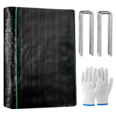 Heavy Duty Weed Barrier Landscape Fabric, High Permeability for Weed Blocker Weed Mat,Giving away 20 U-shaped nails