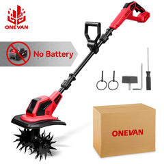ONEVAN 4000W Electric Tiller Cultivator Portable Grass Trimmer Handheld Cordless Garden Soil Turning Tool For Makita Battery Pin