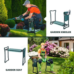 Foldable Garden Kneeling Stool and Tool Kit - Portable Outdoor Garden Kneeling Mat and Seat, Suitable for Courtyard Planting