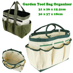 Garden Tool Bag Organizer with 8 Pocket Heavy Duty 600D Oxford Garden Tote Storage Bag Multipurpose Portable Garden Tote Bag