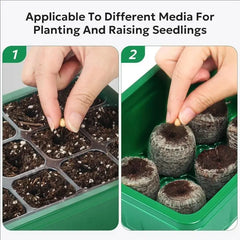 10pcs/5pcs Seedling Trays Seed Starter Kit Mini Propagator Plant Grow Kit with Humidity Vented Domes and Base for Seeds Starting