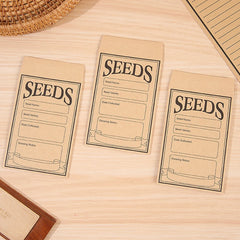 1 Set Garden Seed Storage Book 5″ Journal with 50 Self-Sealing Seed Envelopes Seed Packet Organizer Seed Saver Binder