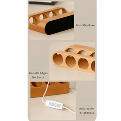 With Wood Stand Plant Propagation Station Adjustable 4 Tube Vases Transparent Propagation Tube Soft Light 3 Color Light