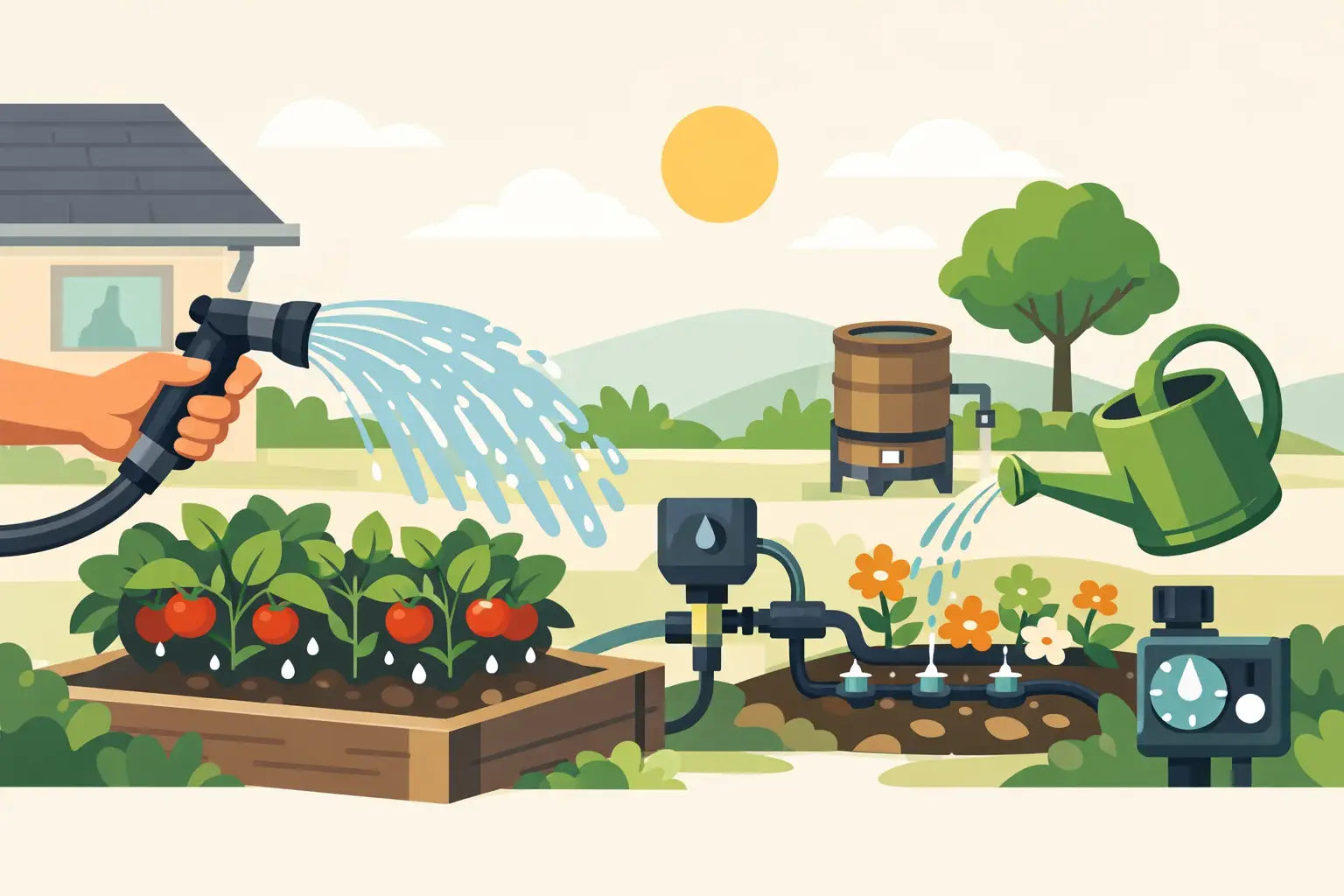 How to Water Garden Efficiently at Home