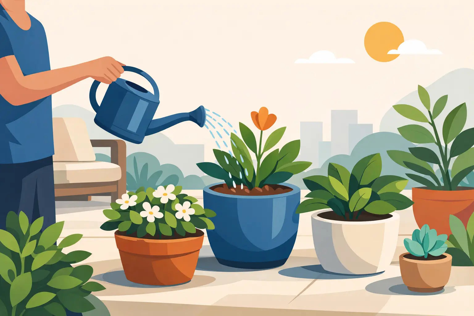 How to Water Patio Plants Properly