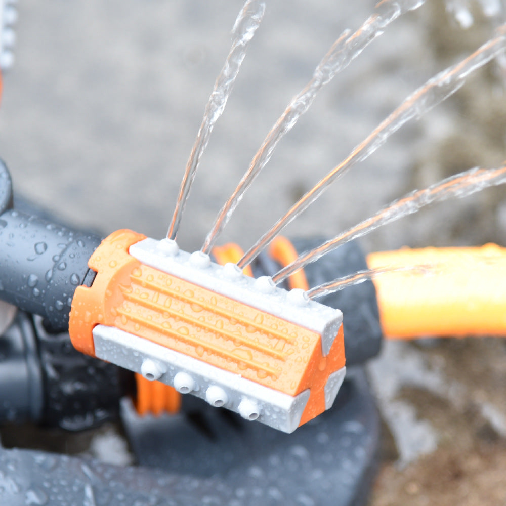 360° Rotating Garden Sprinkler – Adjustable 3-Arm Lawn Watering System