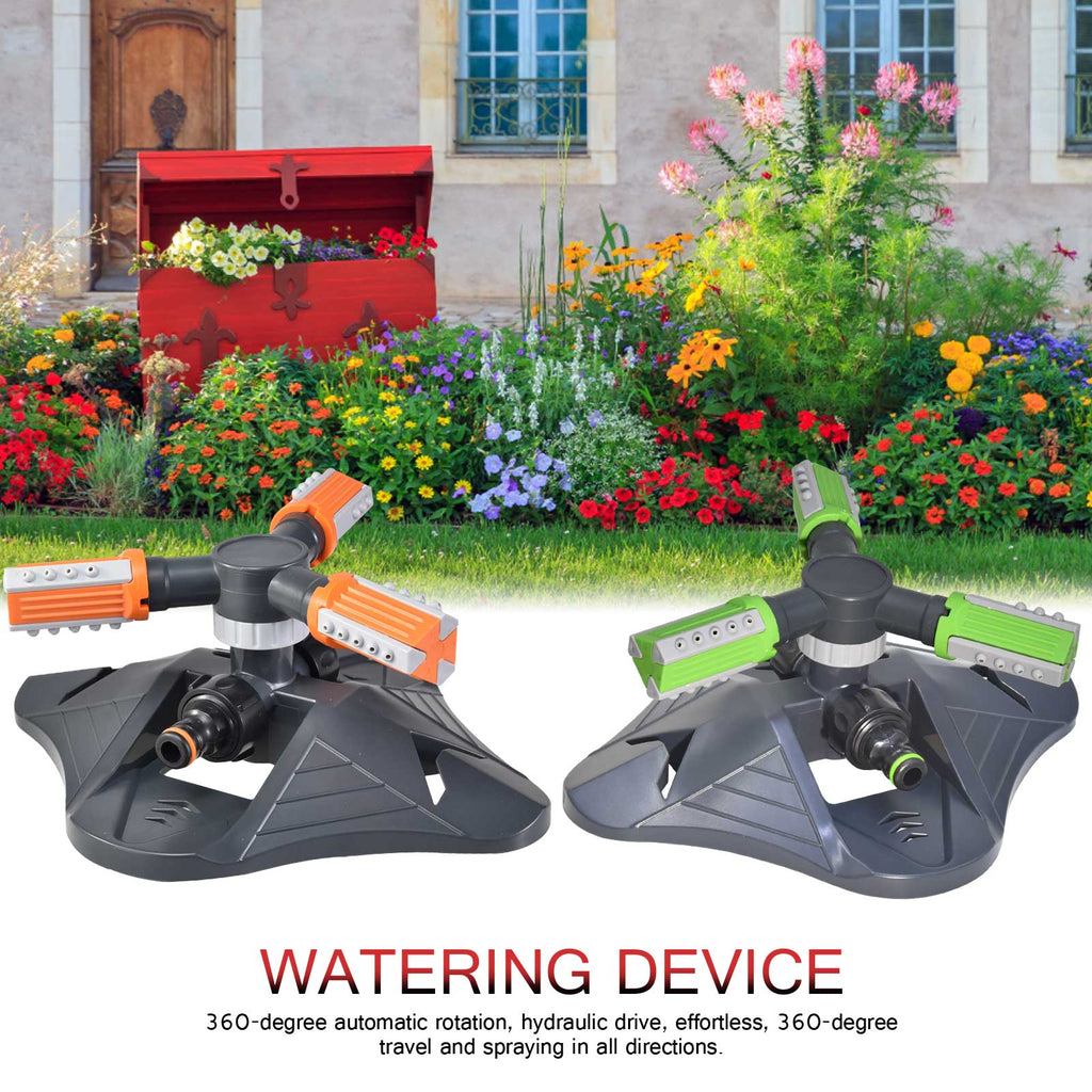 360° Rotating Garden Sprinkler – Adjustable 3-Arm Lawn Watering System