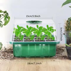 Seed Starter Tray Plant Starter Kit and Base Mini Greenhouse Germination Kit for Seeds Growing Starting