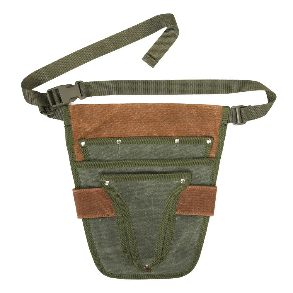 Garden Tool Belt Pouch Canvas Belt Tool Bag with Multiple Pocket Storage Waterproof Portable Men Women Durable Tool Bag