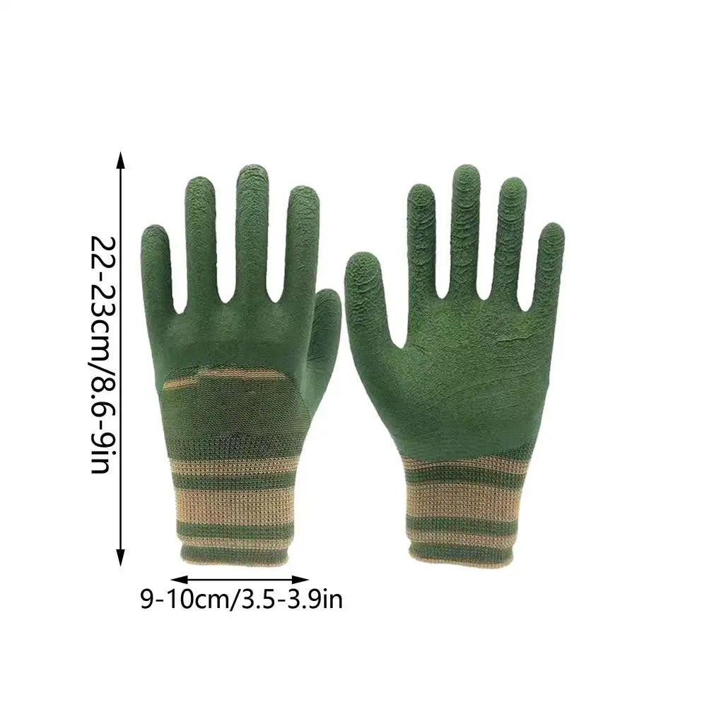 Gardening Gloves Latex Waterproof Horticultural Gloves Non-slip Protective Gear for Vegetable Flower Plant Gardening Glove