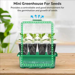 10pcs/5pcs Seedling Trays Seed Starter Kit Mini Propagator Plant Grow Kit with Humidity Vented Domes and Base for Seeds Starting