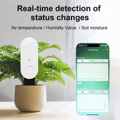 Soil Moisture Sensor Zigbee Smart Monitor Plants Moisture Tester Flower Pot Soil Hygrometer Garden Care Planting Humidity Meter