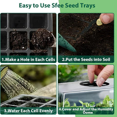 Step-by-step guide for using the seed starter tray with ventilation holes for efficient seed cultivation.