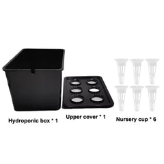 6 Holes Hydroponic Grower Kit Self Watering Plastic Nursery Pots Seedling Pots Thicken Versatile Cultivation Box