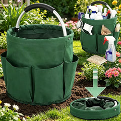 Foldable Garden Tool Storage Bag Portable Handheld Gardening Tote Basket Multifunctional Outdoor Picnic Travel Toiletry Organize