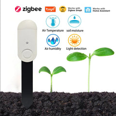 Soil Moisture Sensor Zigbee Smart Monitor Plants Moisture Tester Flower Pot Soil Hygrometer Garden Care Planting Humidity Meter