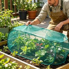 Foldable Plant Protection Netting Plant Covers Nylon Pop-Up Fine Mesh Netting Plant Protection Garden Bed Cover for Vegetable