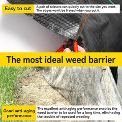 Heavy Duty Weed Barrier Landscape Fabric, High Permeability for Weed Blocker Weed Mat,Giving away 20 U-shaped nails