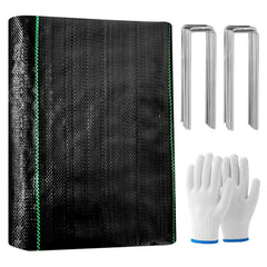 Heavy Duty Weed Barrier Landscape Fabric, High Permeability for Weed Blocker Weed Mat,Giving away 20 U-shaped nails