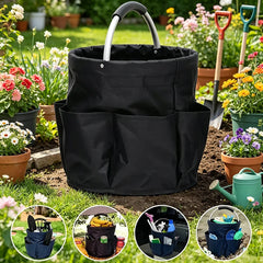 Foldable Garden Tool Storage Bag Portable Handheld Gardening Tote Basket Multifunctional Outdoor Picnic Travel Toiletry Organize