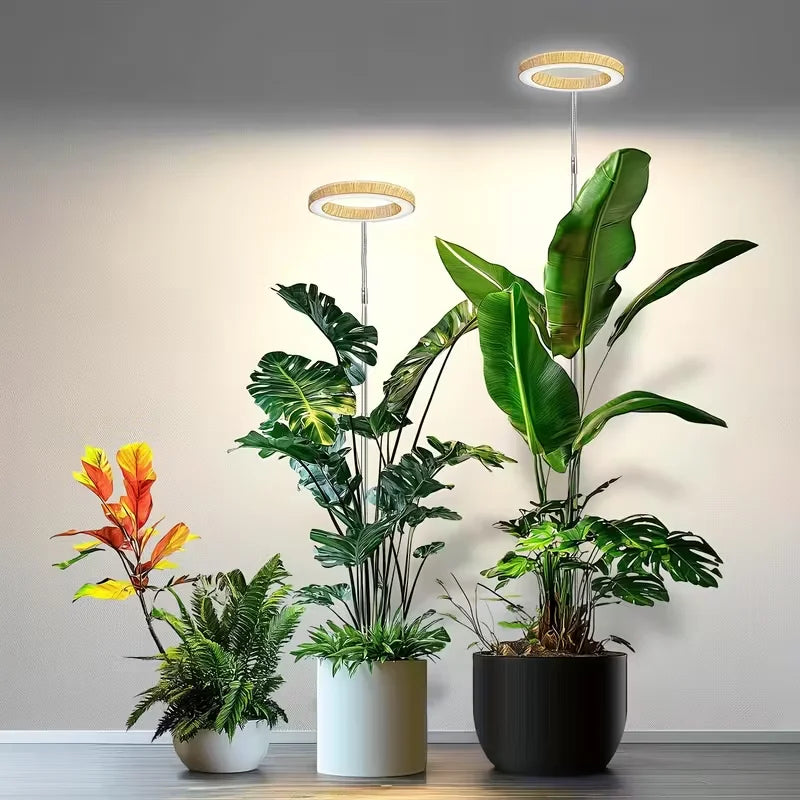 LED Plant Grow Light with 72 LEDs, Full Spectrum, Adjustable Height, for Large Indoor Plants, Auto Timer & Brightness Control