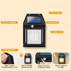 Powerful Outdoor Solar Lamp Garden Solar Powered Streetlight Outdoor Lights Waterproof Light Led Lighting External Decoration