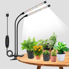 LED Grow Light Plant Lights for Indoor Plants,Full Spectrum With Clip Plant Growing Lamp for Seed Start,3/9/12H Timr