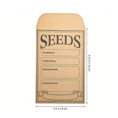 1 Set Garden Seed Storage Book 5″ Journal with 50 Self-Sealing Seed Envelopes Seed Packet Organizer Seed Saver Binder